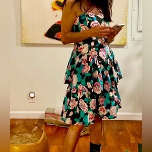 Stunning 80’s Floral Peplum Dress